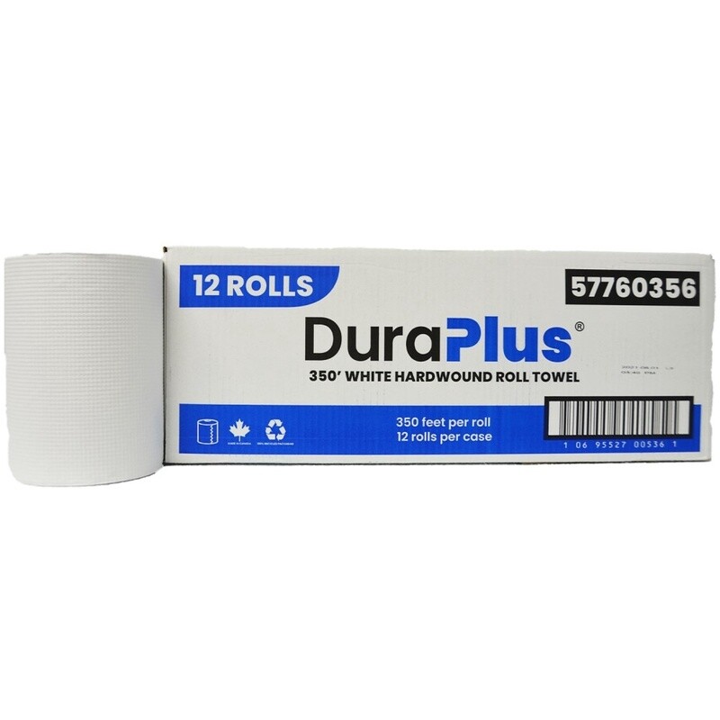 350' Hardwound white Paper Towel 12 Rolls/Case