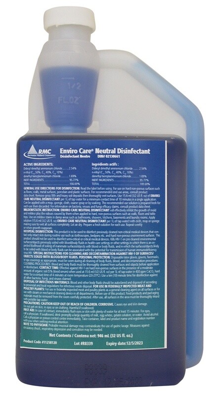 Enviro Care Neutral Disinfectant - No Scent 32 Ounces