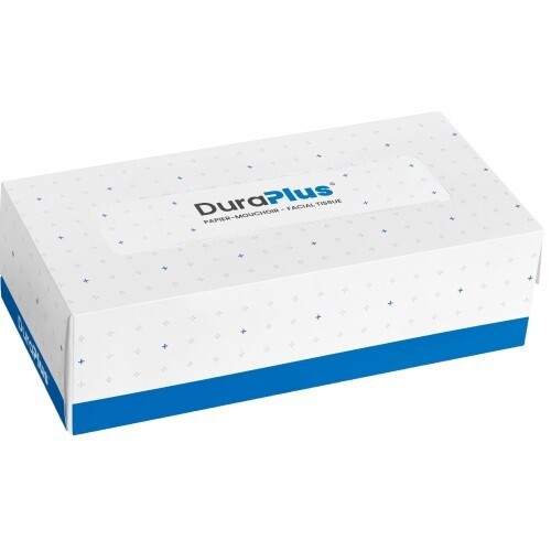 [57760361] DuraPlus Facial Tissue, 2-Ply, White, 30 Packs/Case, 100 Sheets/Pack, Made in Canada