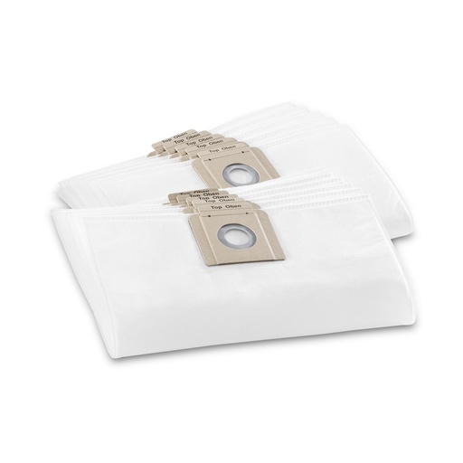 [6.904-335.0] FLEECE FILTER BAGS (BV 5/1, BVL 3/1 BP, BVL 5/1 BP, T 7/1, T 9/1), 10-PACK